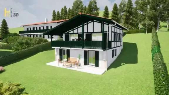 Modélisation 3D maison basque – projet architectural Pays Basque